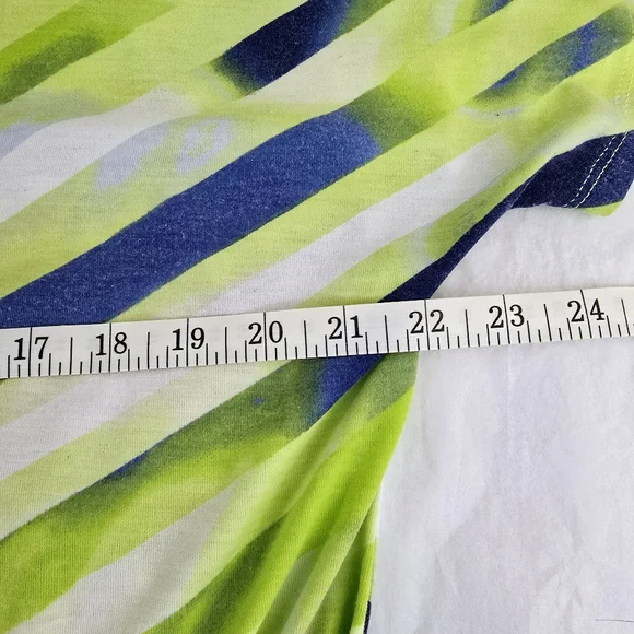 Lark Lane Women Size XL Top Woman Stripes Colorful Stretchy Beaded Pullover - Picture 6 of 11